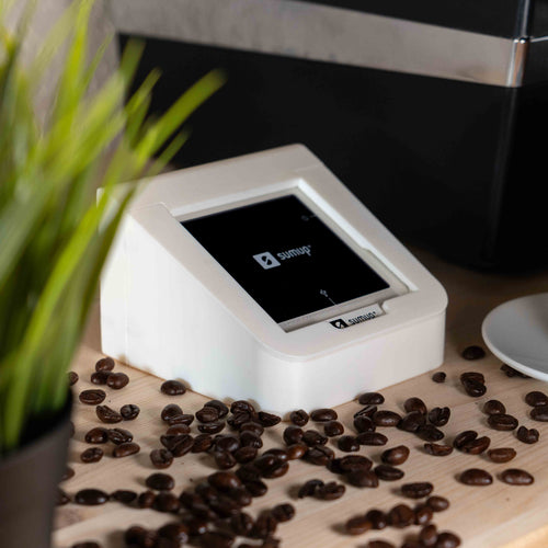 Diebstahlsicherung für SumUp Solo mit Ladeschale – Tischhalterung "Weiß"